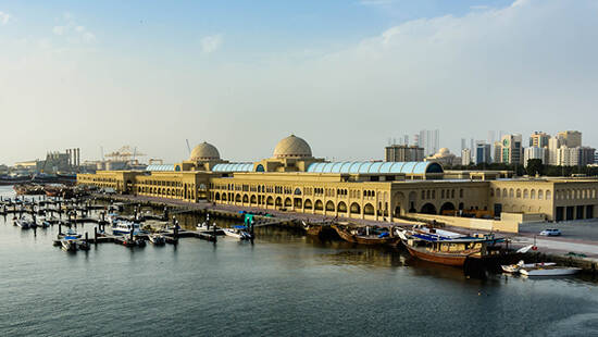 Wide view of Souq Al Jubail in Sharjah