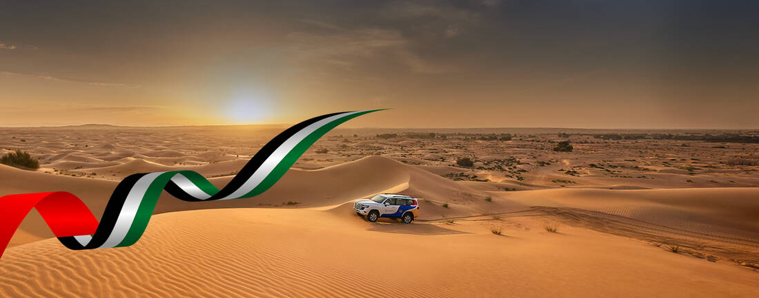 Arabian Adventure car in the UAE desert