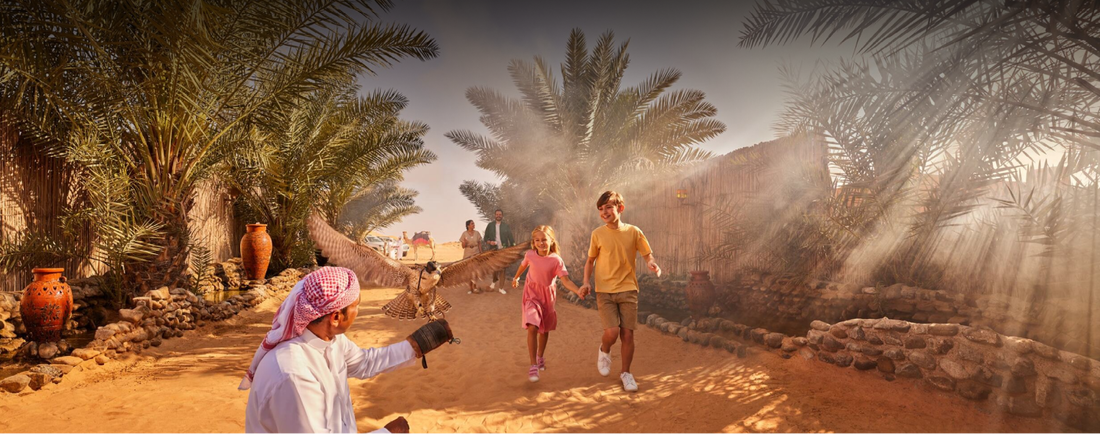 Dubai desert with kids