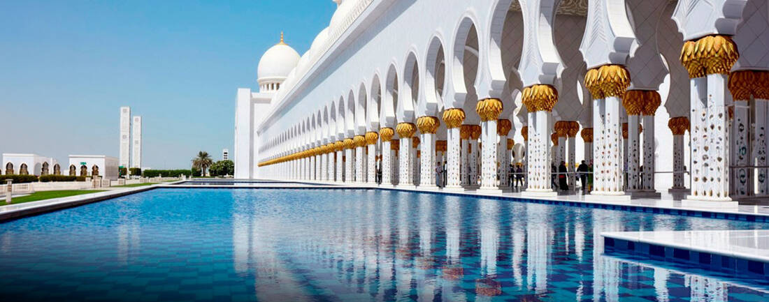 The pond at Sheikh Mohammed Bin Zayed Mosque