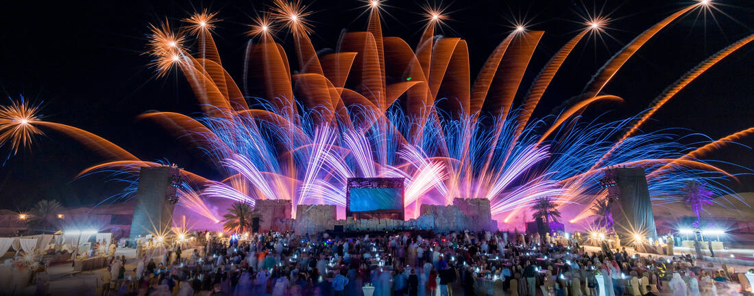 Fireworks at an event at The Fort Lisaili 