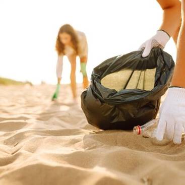 Volunteers cleaning up the desert