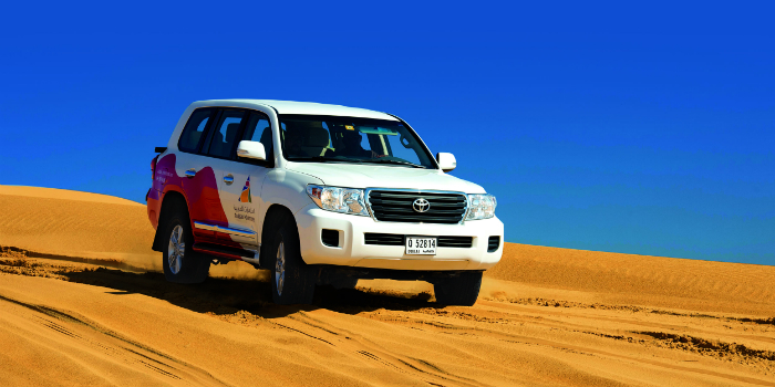 Morning desert dune drive
