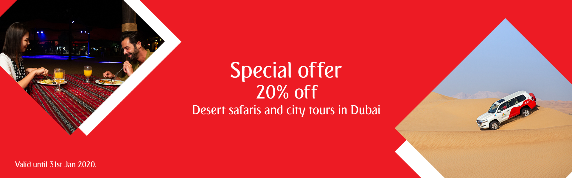 20% off on Desert Safaris and City Tours