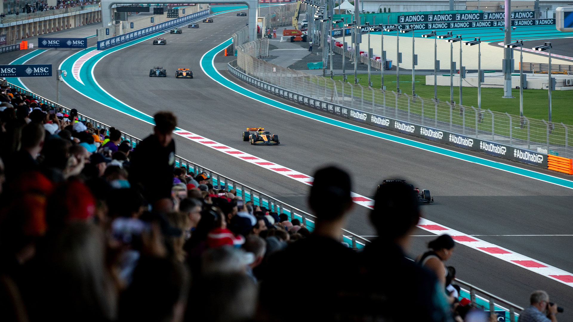 View from the race watching zone over the race track