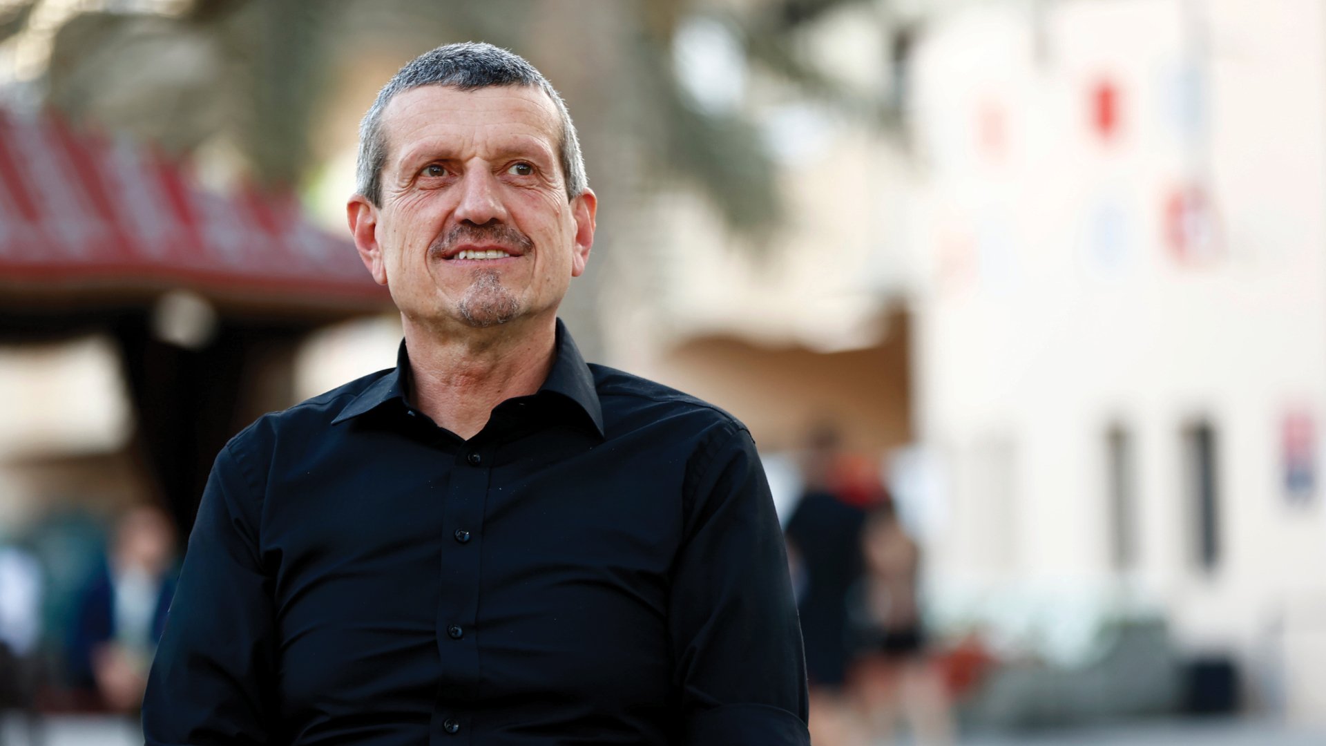 Guenther Steiner Smiling outdoors during the day