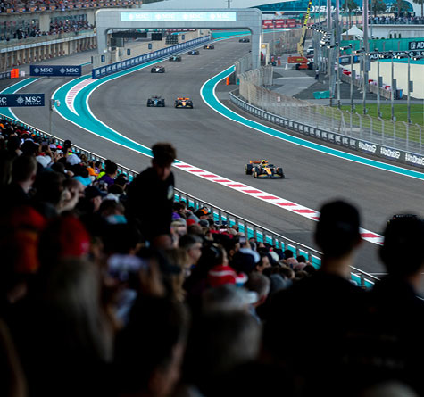 View from the race watching zone over the race track